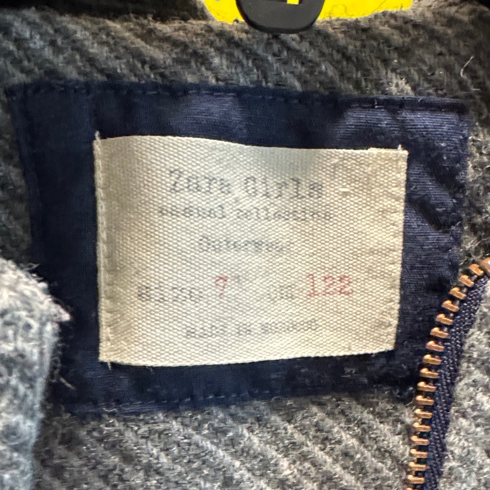 Zara Gray Hooded Pea Coat for Kids - Picture 3 of 4